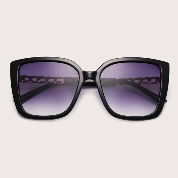 Not basic oversized chain link sunglasses - Picture 2 of 3